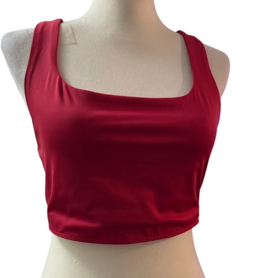 Reformation Gwen EcoMove Scoop Neck Sports Bra, Red, Size Large, NWT